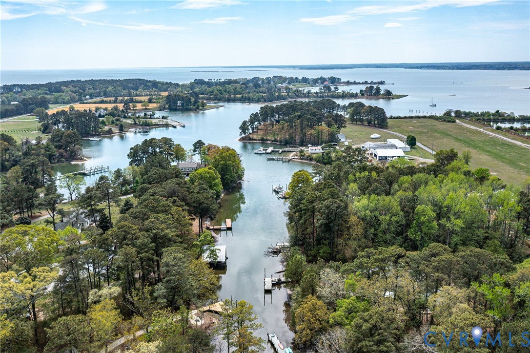 193 Deep Water Lane Reedville, VA 22539 - Photo 42 of 84 an aerial view of ocean and residential houses with outdoor space