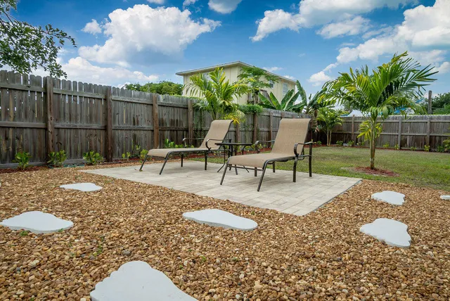 a view of a two chair in front of a house