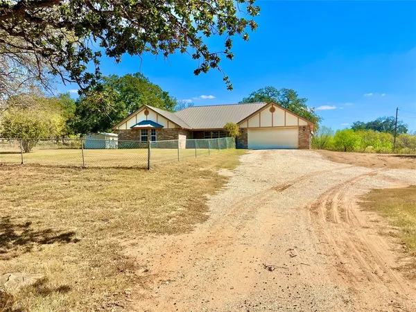a large room with yard