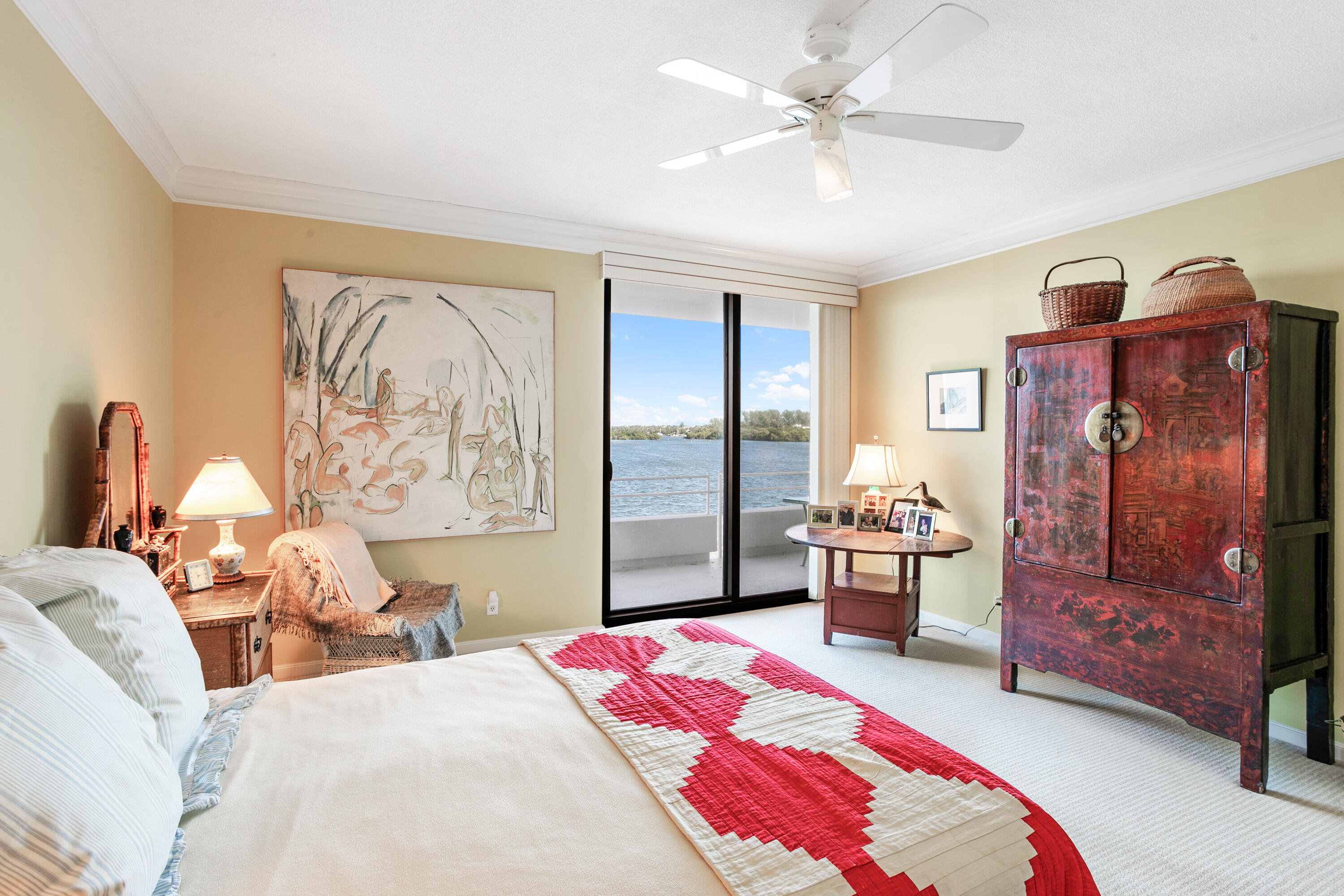 2150 Ibis Isle Road, Unit 7 Palm Beach, FL 33480 - Photo 11 of 49 Primary Bedroom with Intracoastal View