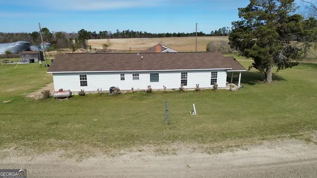 a aerial view of a house