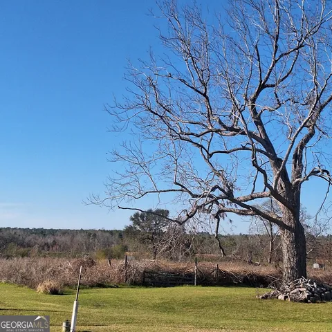 a view of a yard with an outdoor space