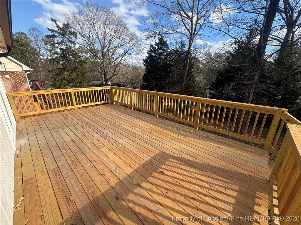 5508 Sweetbriar Drive Raleigh, NC 27609 - Photo 5 of 29 a view of deck with wooden floor and fence