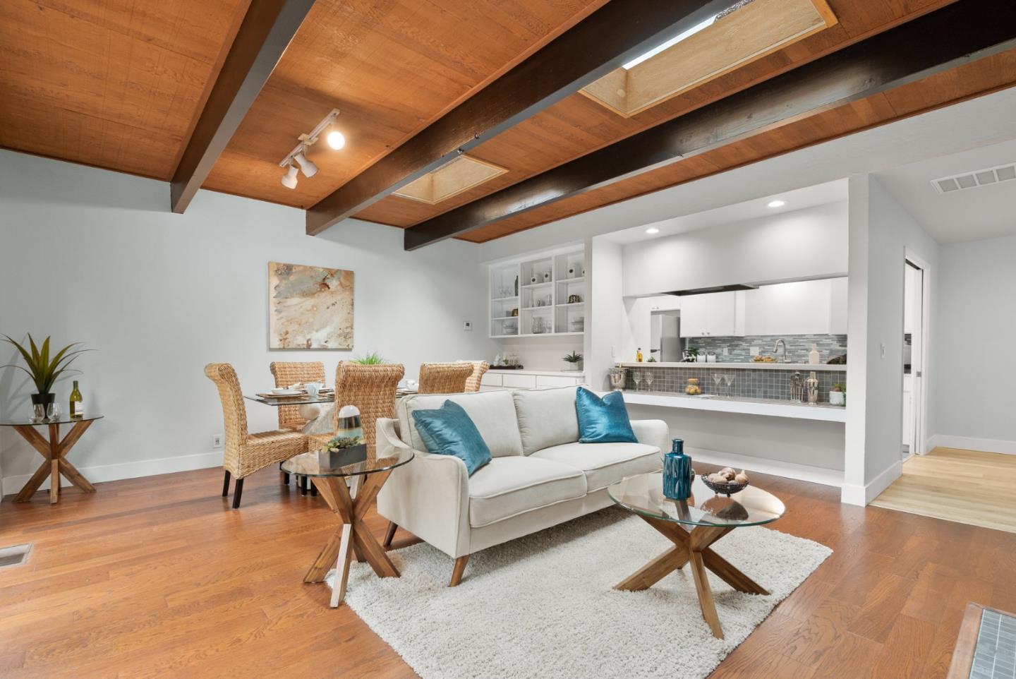 382 Riverside Avenue Ben Lomond, CA 95005 - Photo 16 of 85 a living room with furniture and view of kitchen