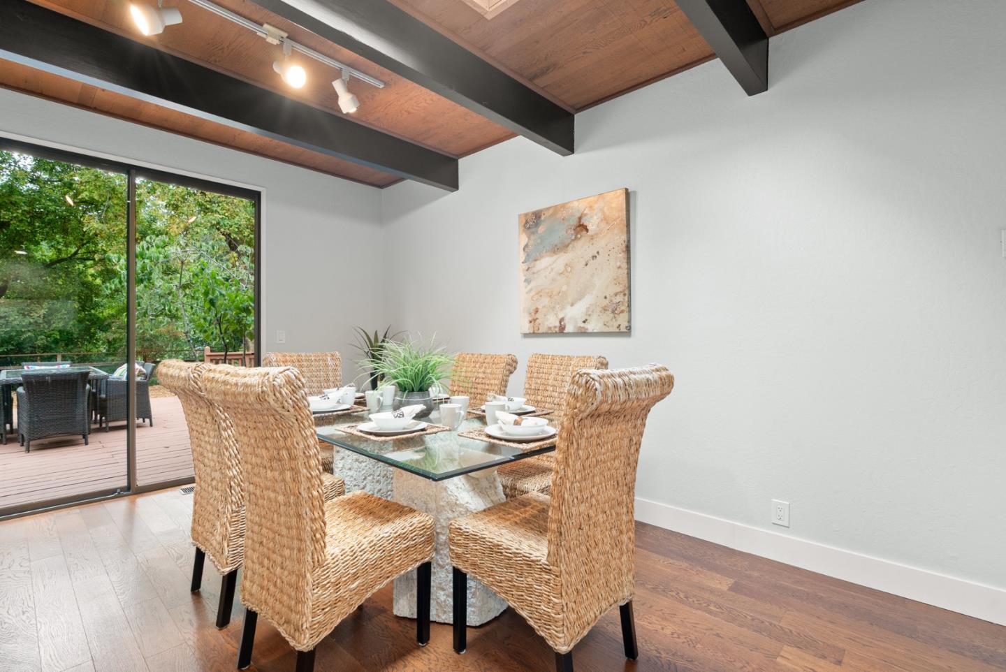 382 Riverside Avenue Ben Lomond, CA 95005 - Photo 19 of 85 a dining room with furniture and wooden floor