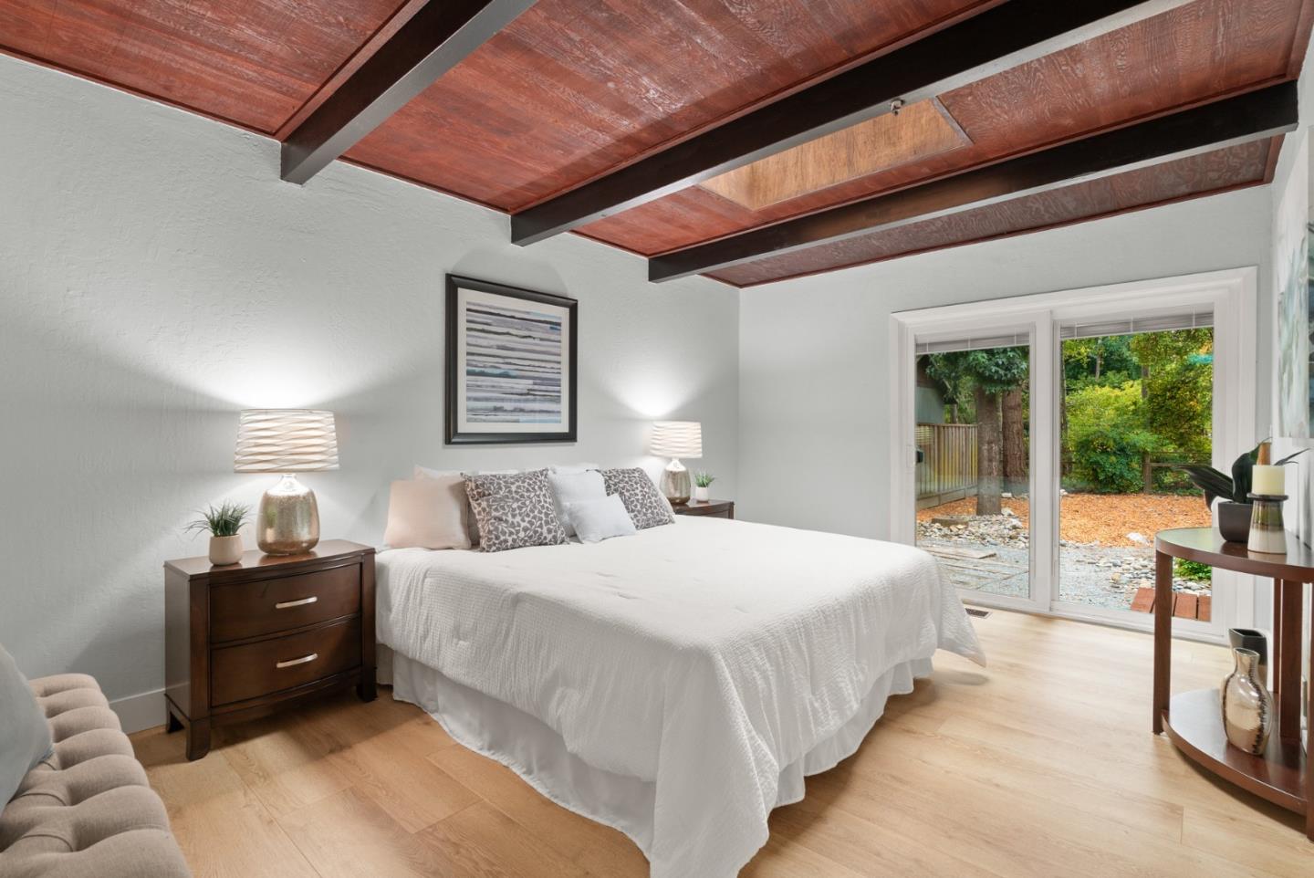 382 Riverside Avenue Ben Lomond, CA 95005 - Photo 26 of 85 a bedroom with a large bed and a couch