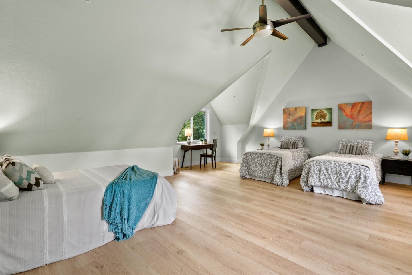 382 Riverside Avenue Ben Lomond, CA 95005 - Photo 49 of 85 a living room with furniture and a wooden floor