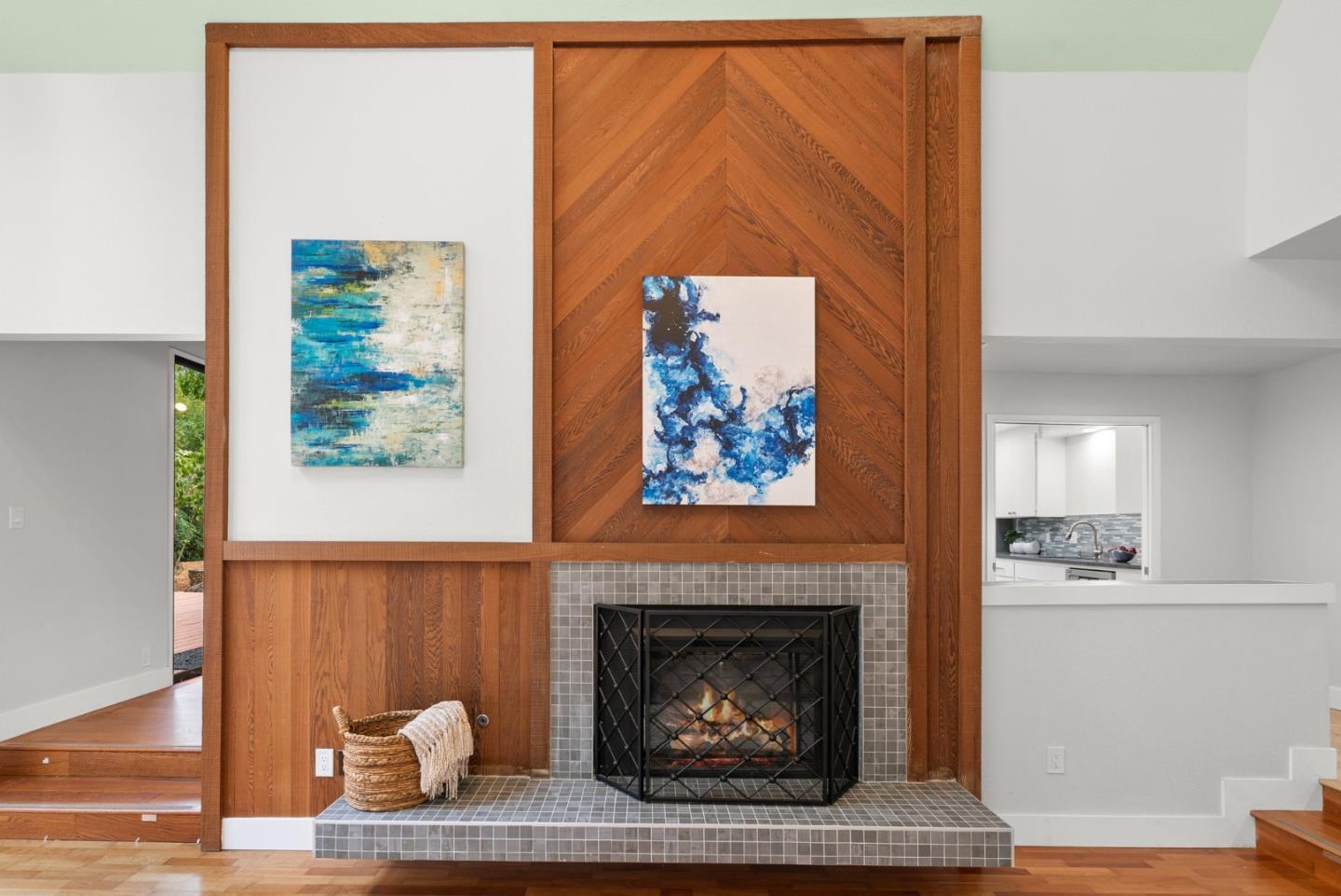 382 Riverside Avenue Ben Lomond, CA 95005 - Photo 9 of 85 a living room with a fireplace