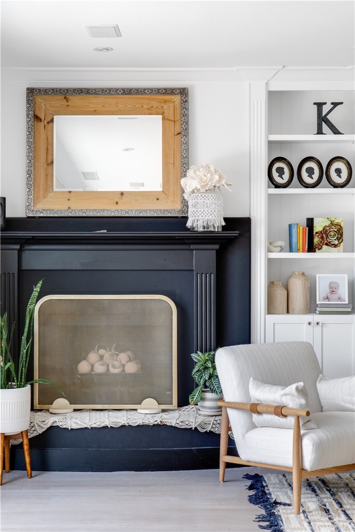 418 Broadway Costa Mesa, CA 92627 - Photo 22 of 27 a living room with furniture and a fireplace