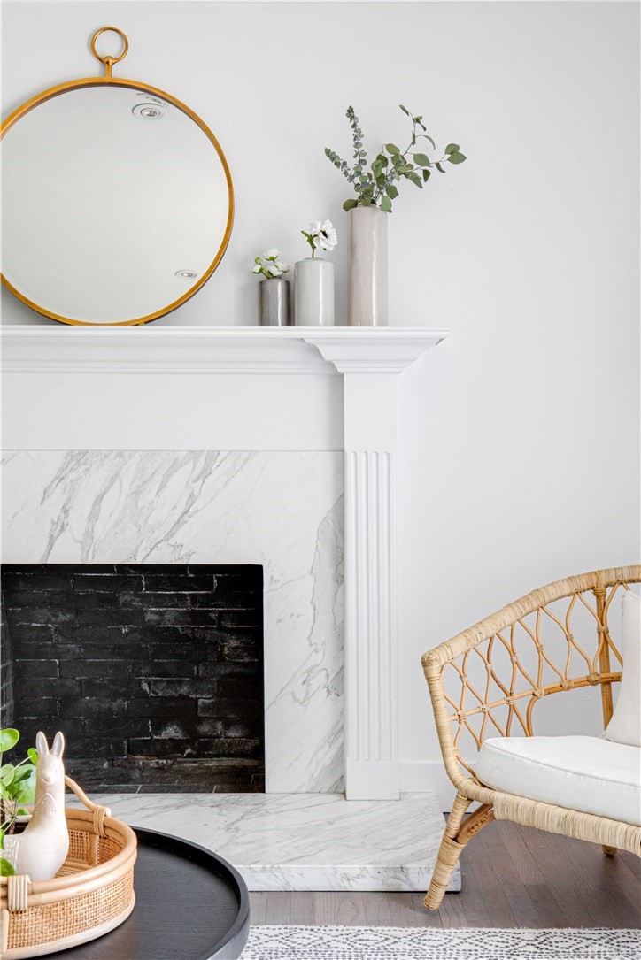 418 Broadway Costa Mesa, CA 92627 - Photo 4 of 27 a front view of a fireplace with wooden floor