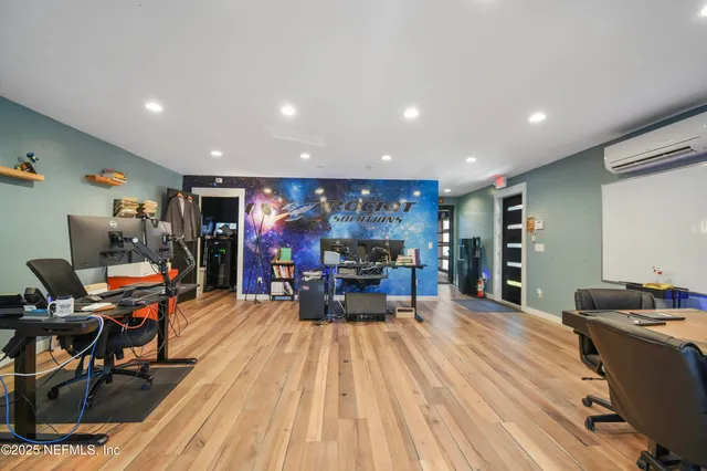 a backyard of a house