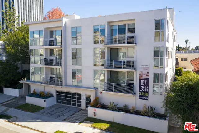 a view of a building with many windows