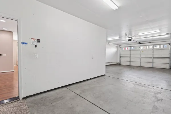 a view of a garage