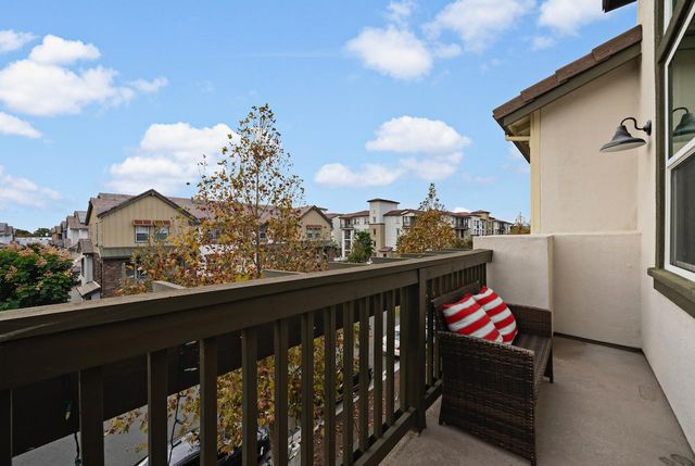 a view of city from a balcony