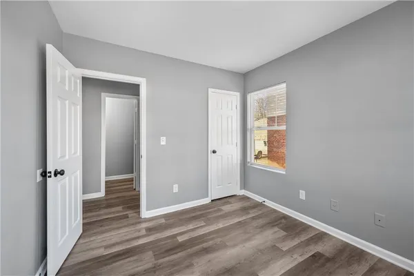 wooden floor and windows in a room