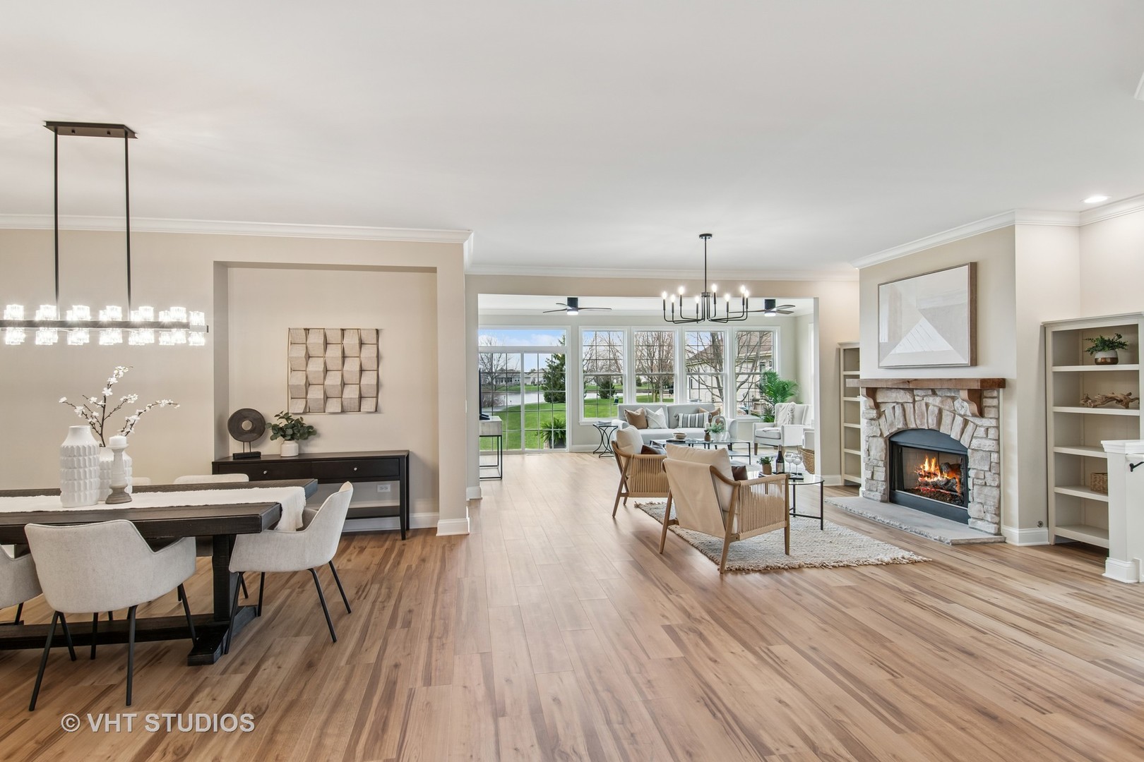 3607 Greystone Avenue Naperville, IL 60564 - Photo 13 of 59 a living room with furniture fireplace and a table