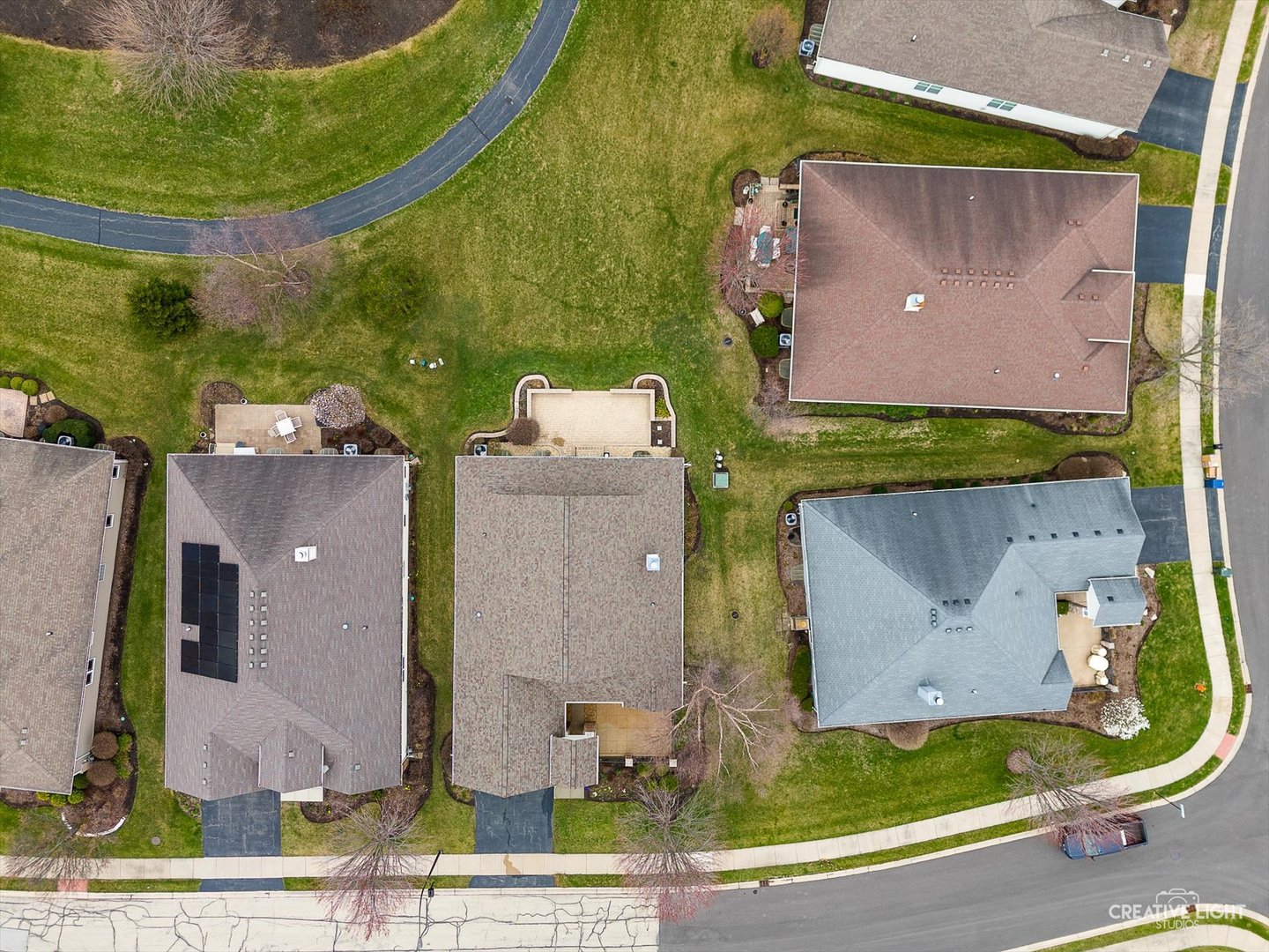3607 Greystone Avenue Naperville, IL 60564 - Photo 35 of 59 an aerial view of a house with a swimming pool