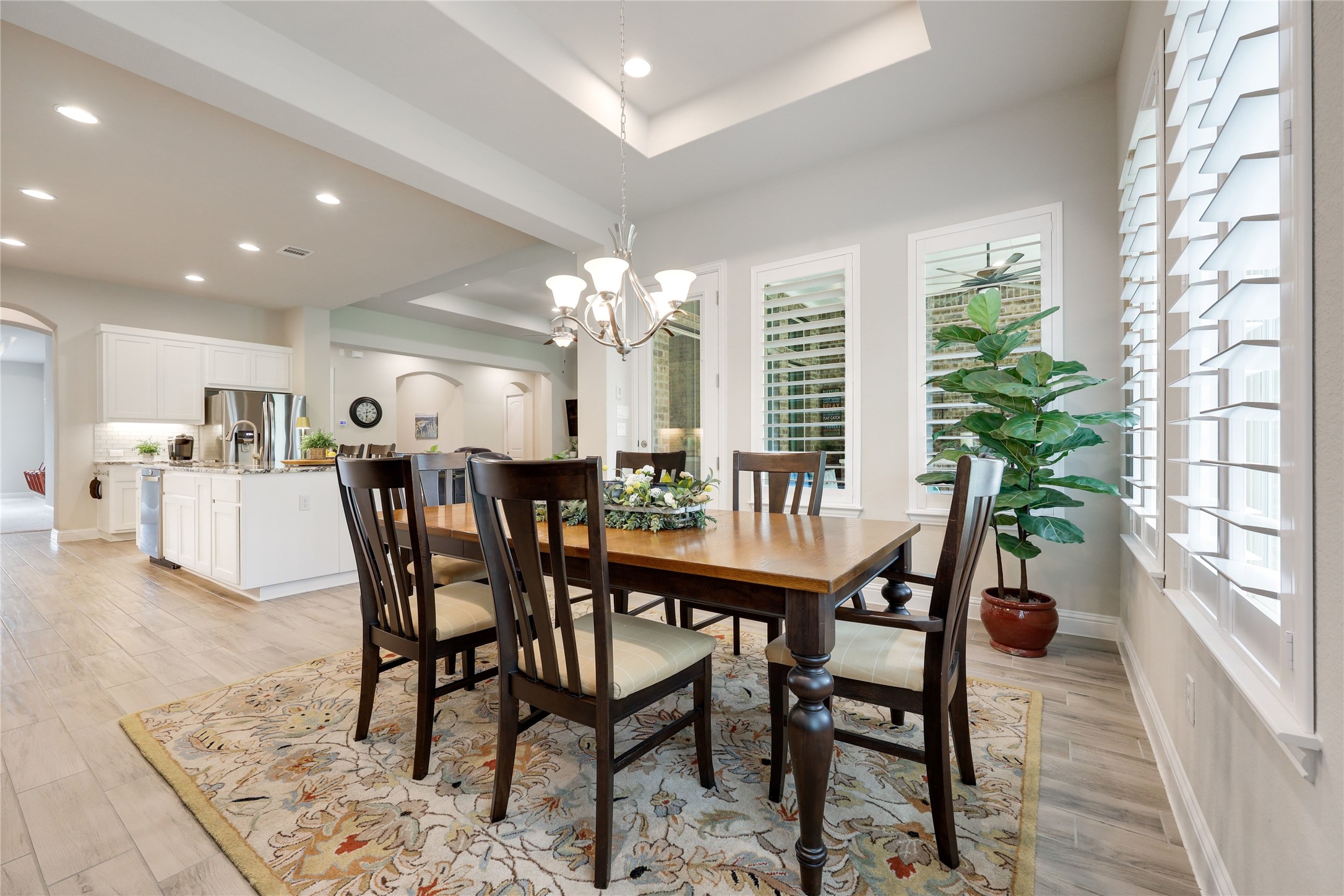 7425 Pace Ravine Drive Lago Vista, TX 78645 - Photo 6 of 40 Dining area has amazing views of the backyard and greenbelt.