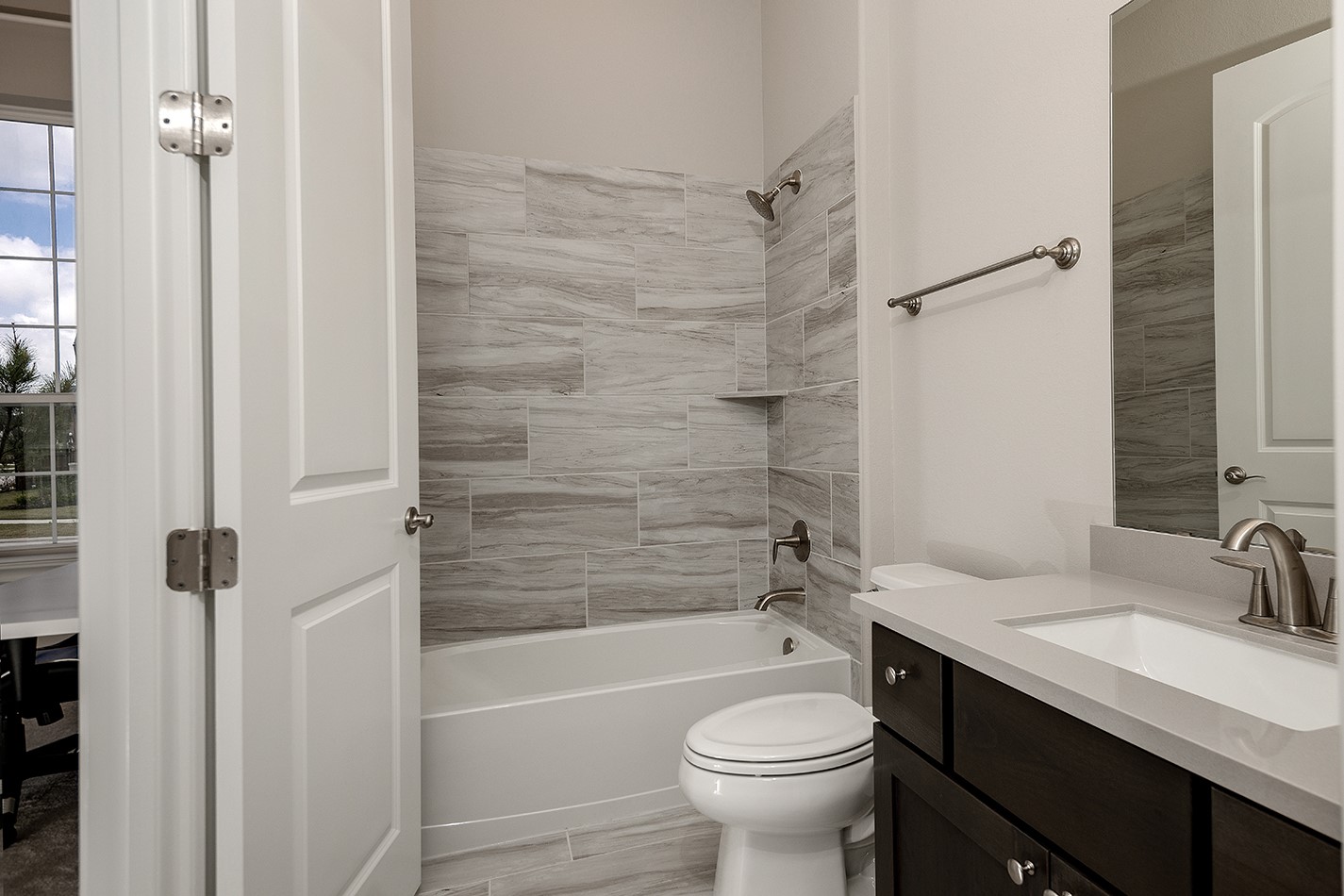 5361 Cherry Spring Drive Spring, TX 77386 - Photo 16 of 35 a bathroom with a sink a toilet and shower
