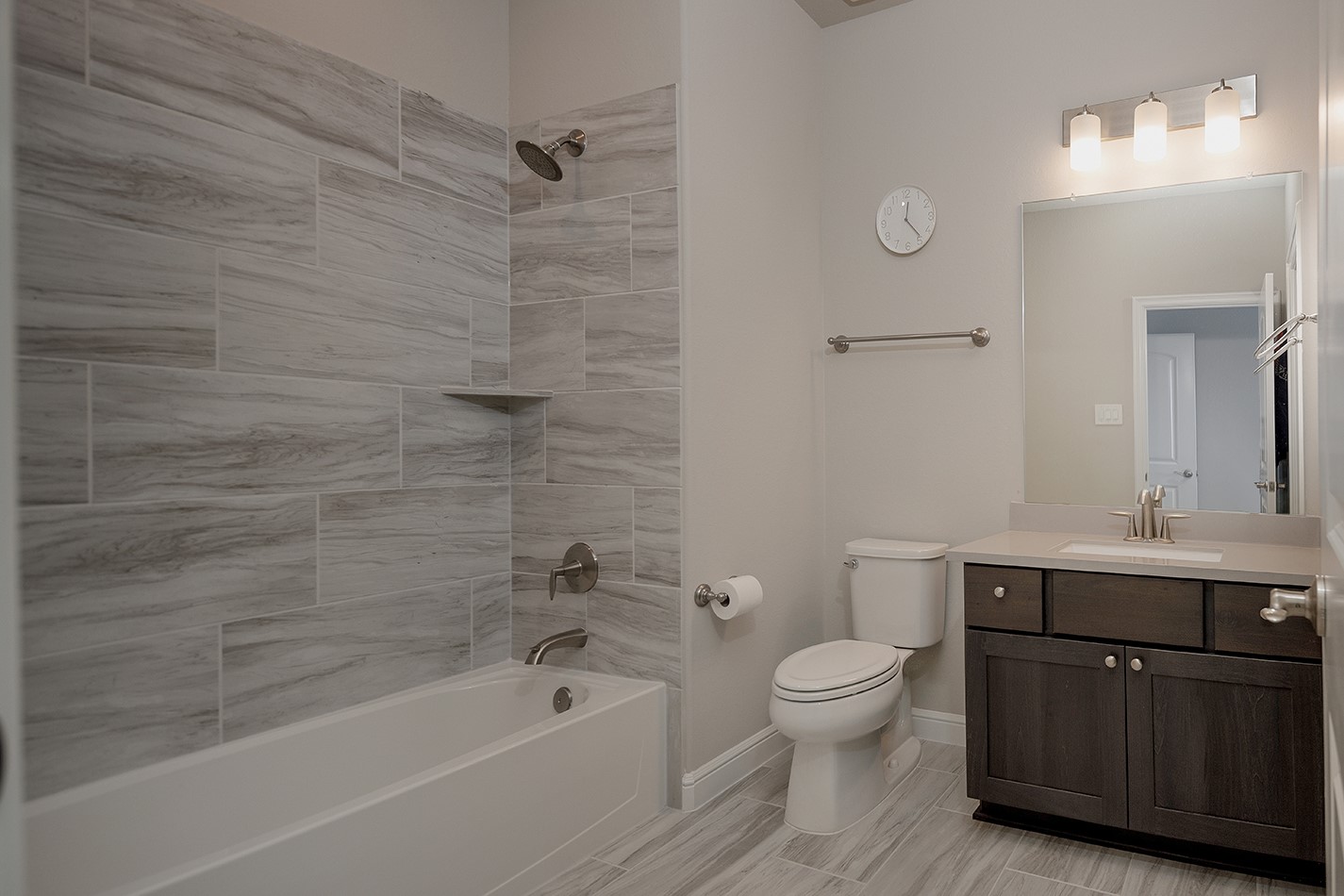 5361 Cherry Spring Drive Spring, TX 77386 - Photo 29 of 35 a bathroom with a sink a toilet and shower