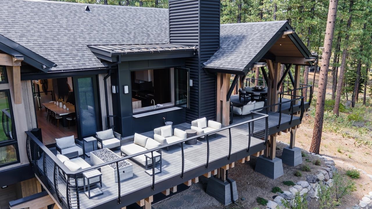 7745 Lahontan Drive Truckee, CA 96161 - Photo 23 of 28 a view of a dinning table and chairs in the patio