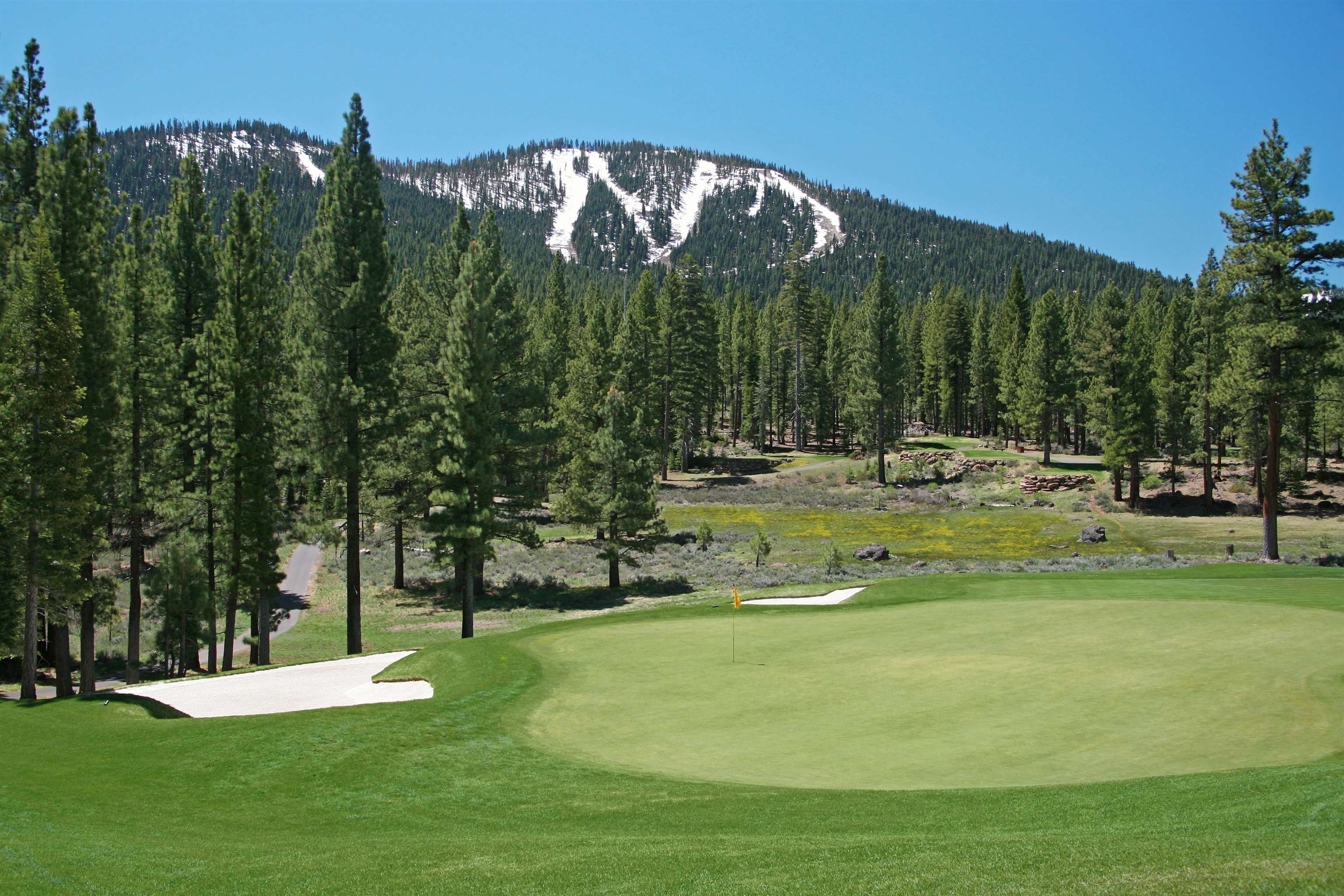 7745 Lahontan Drive Truckee, CA 96161 - Photo 27 of 28 a garden view with a fountain
