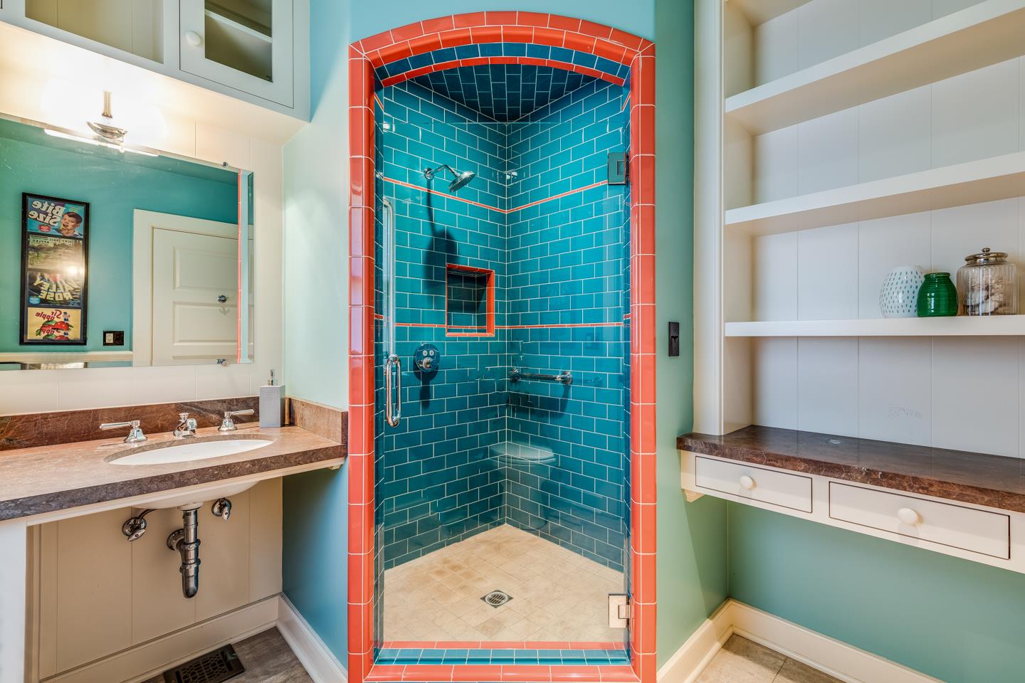 28 Cresta Way La Selva Beach, CA 95076 - Photo 22 of 39 a bathroom with a sink and a mirror