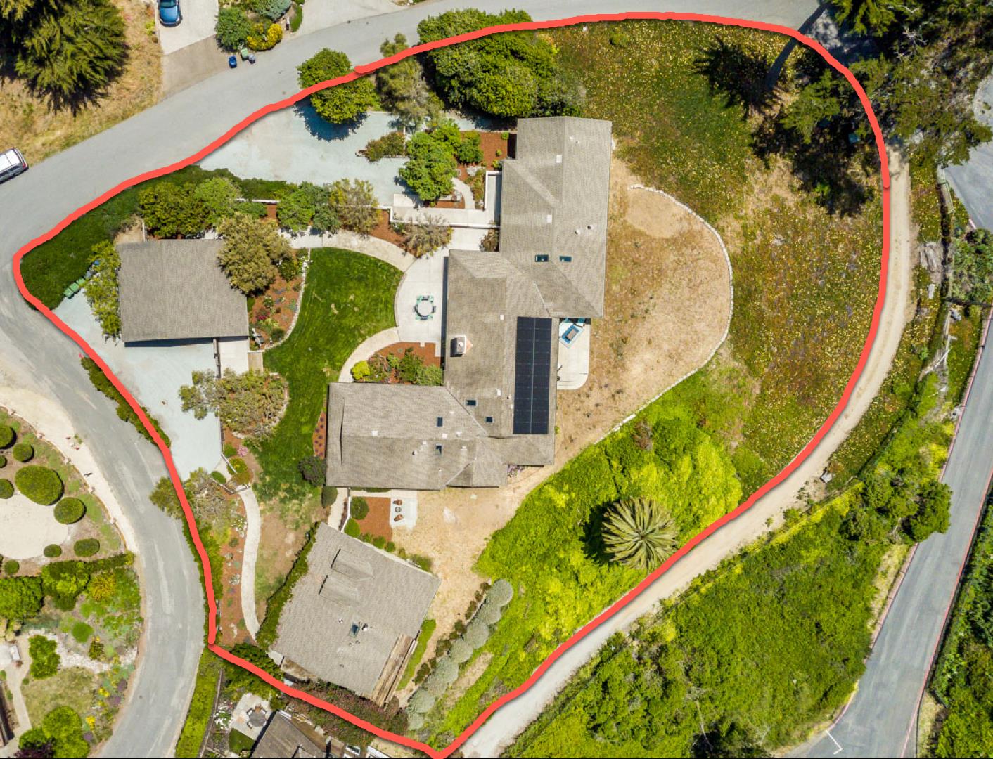 28 Cresta Way La Selva Beach, CA 95076 - Photo 36 of 39 an aerial view of a house with a swimming pool