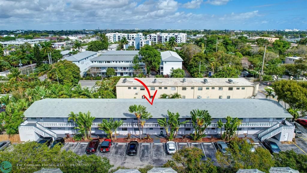 2741 Northeast 8th Avenue, Unit 15 Wilton Manors, FL 33334 - Photo 35 of 46 an aerial view of a house with outdoor space
