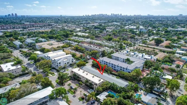 an aerial view of multiple house