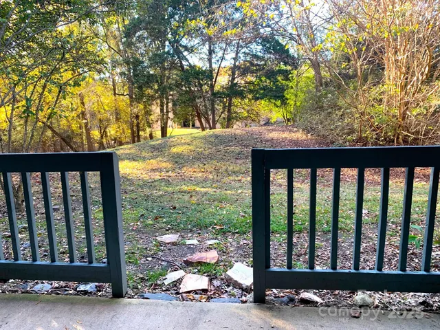 a view of a porch with a yard