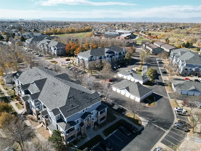 an aerial view of a city