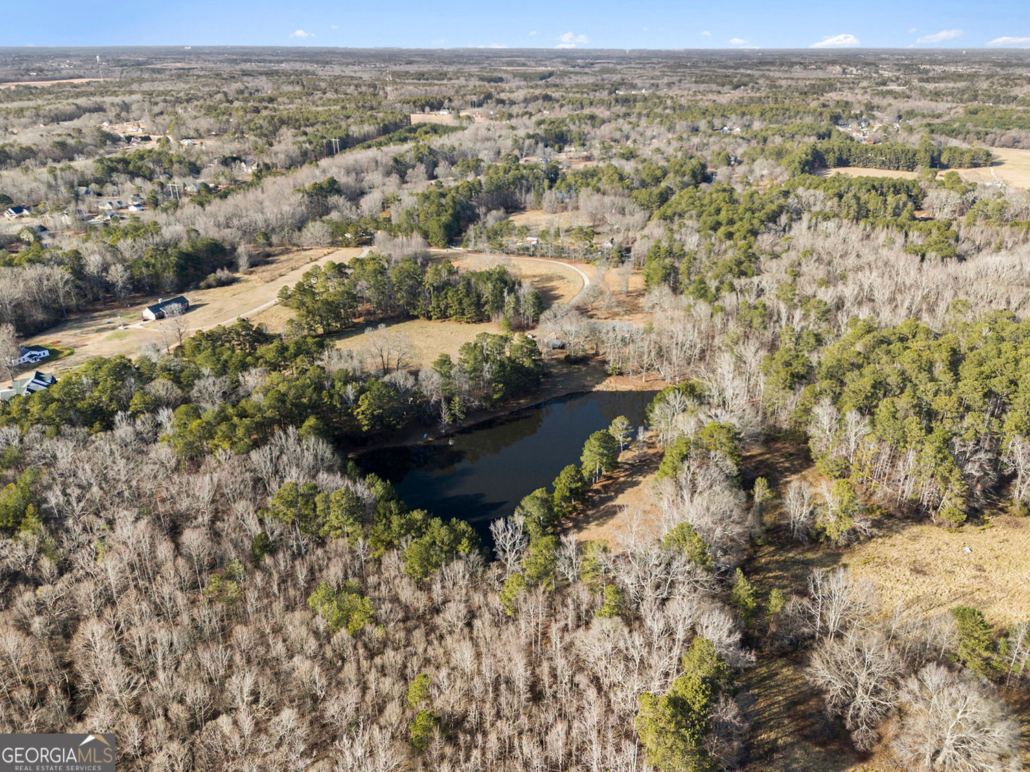 255 Barnett Road Hampton, GA 30228 - Photo 38 of 42 an aerial view of residential houses with outdoor space