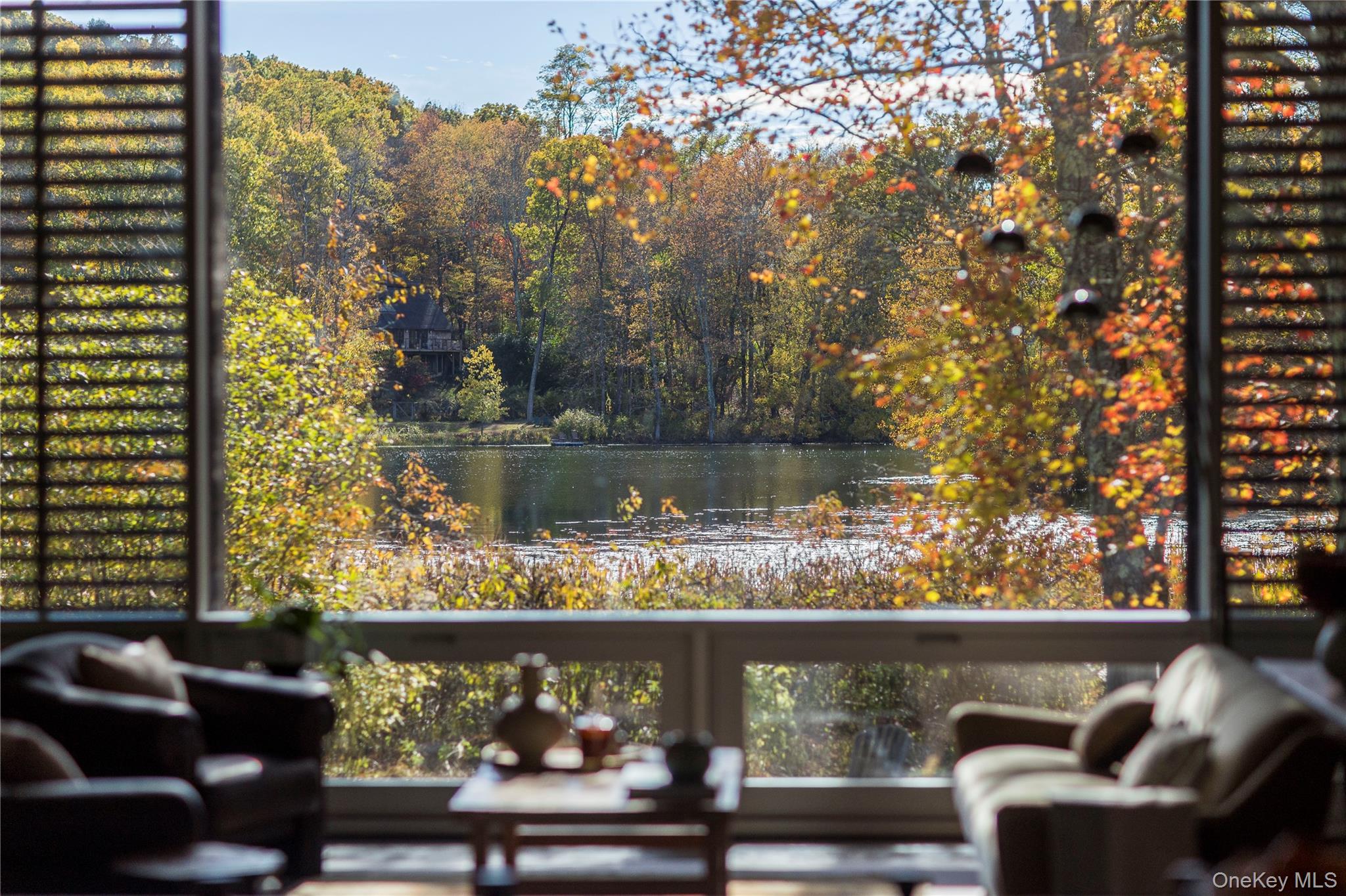 29 Drake Road Clinton Corners, NY 12514 - Photo 8 of 49 a view of a lake from a balcony