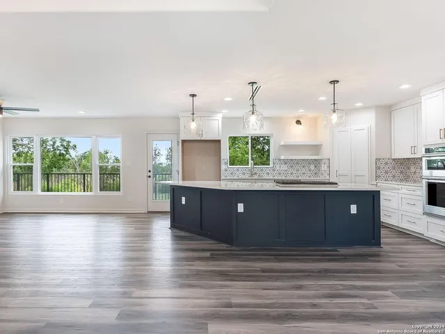 a view of kitchen and window