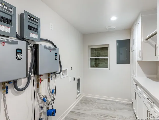 a bathroom with a sink and mirror