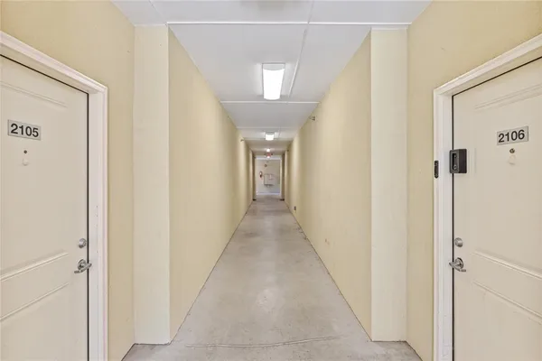 a view of a hallway with a hallway