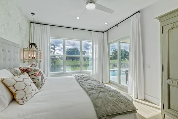 a view of a swimming pool and outdoor space