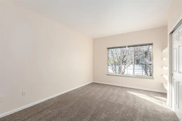 an empty room with a window