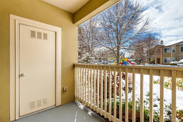 a view of street from a balcony