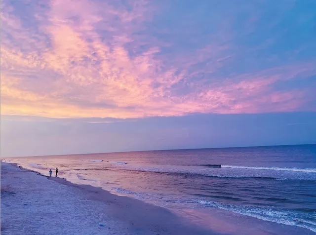 a view of an ocean beach