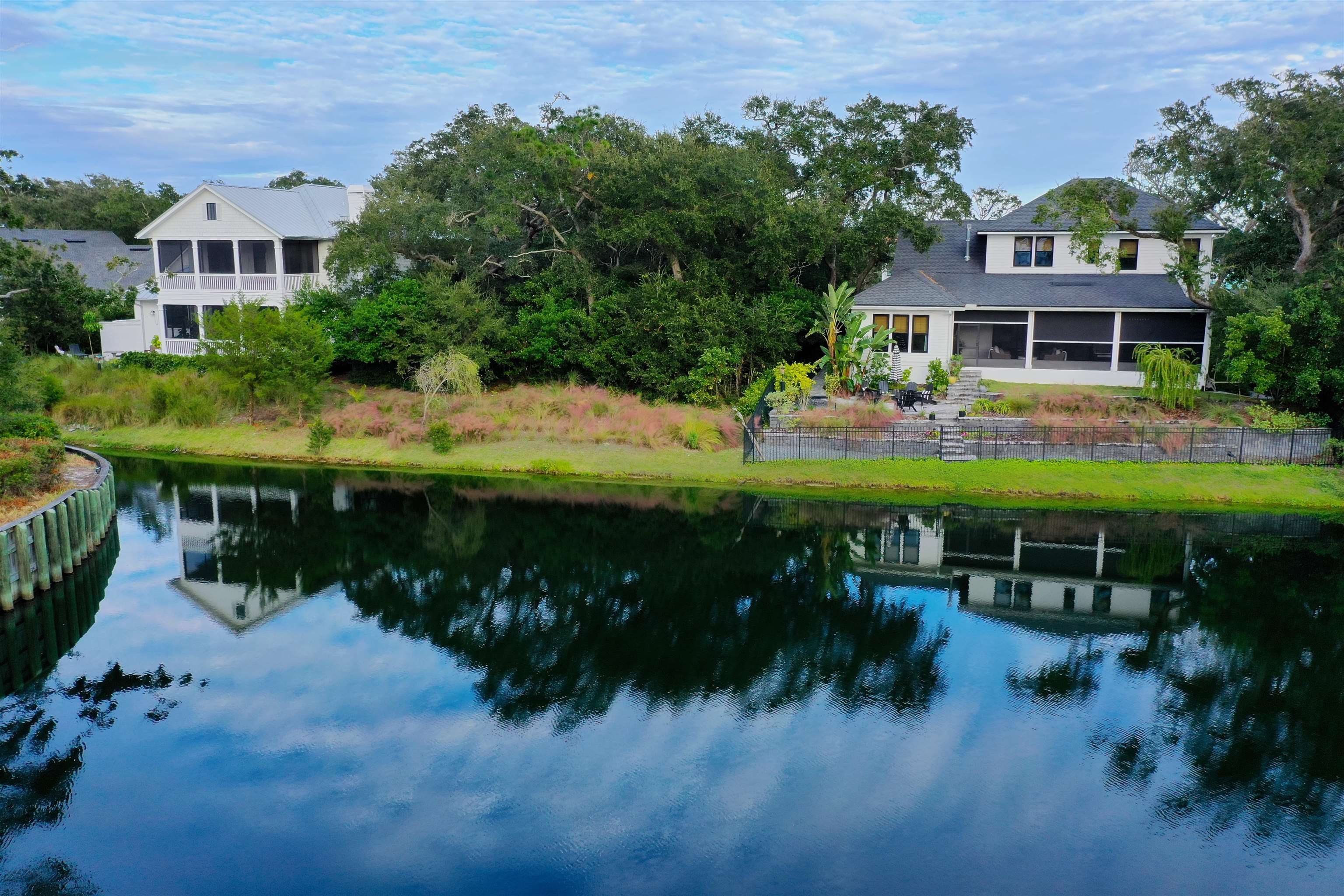489 Ridgeway Road St. Augustine, FL 32080 - Photo 4 of 20 an aerial view of a house with garden space and a patio