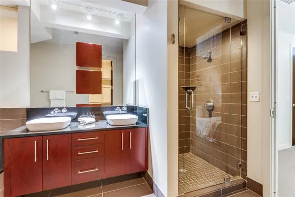 a close view of closet