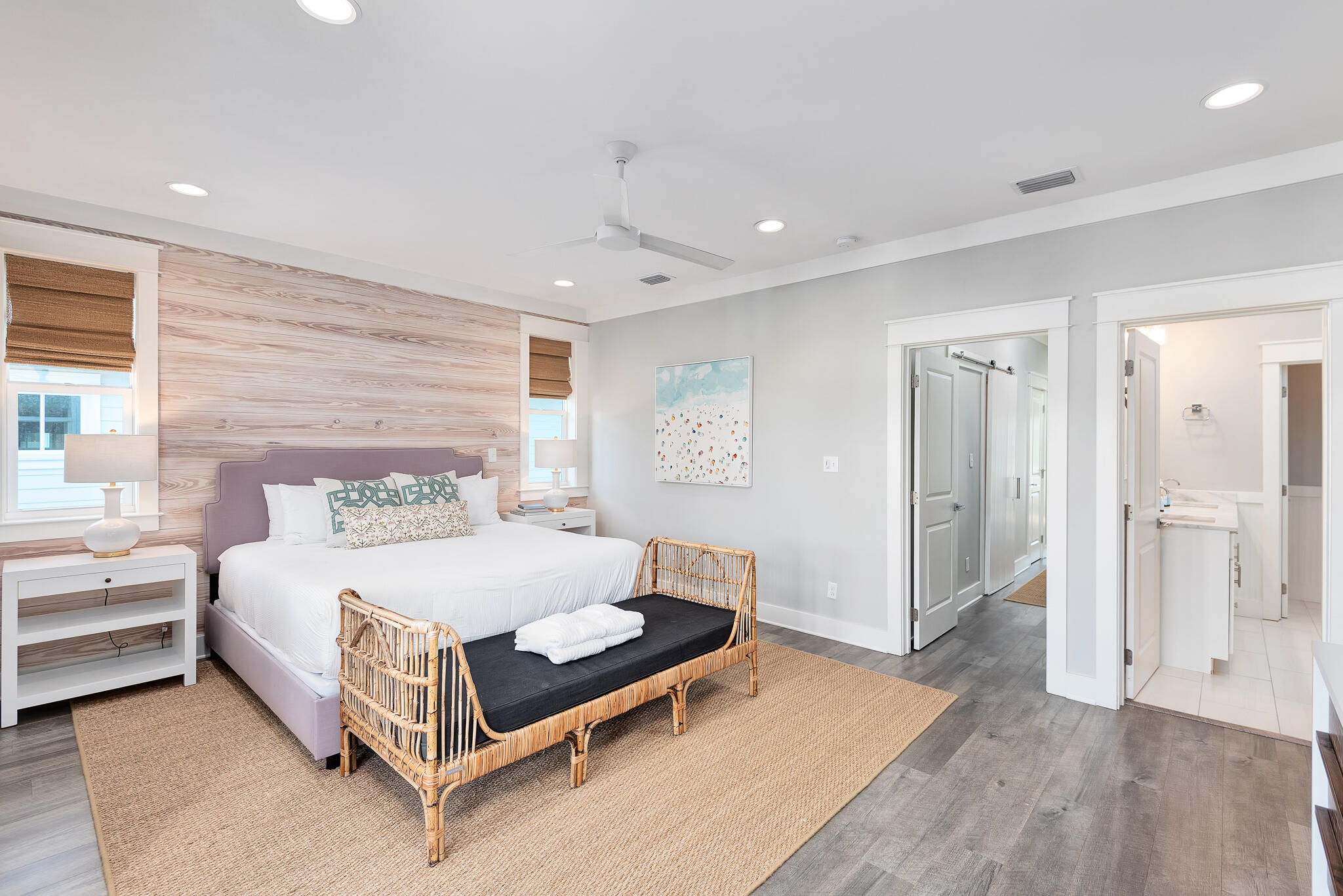 110 Surfer Lane Inlet Beach, FL 32461 - Photo 39 of 55 a bedroom with a bed and a table