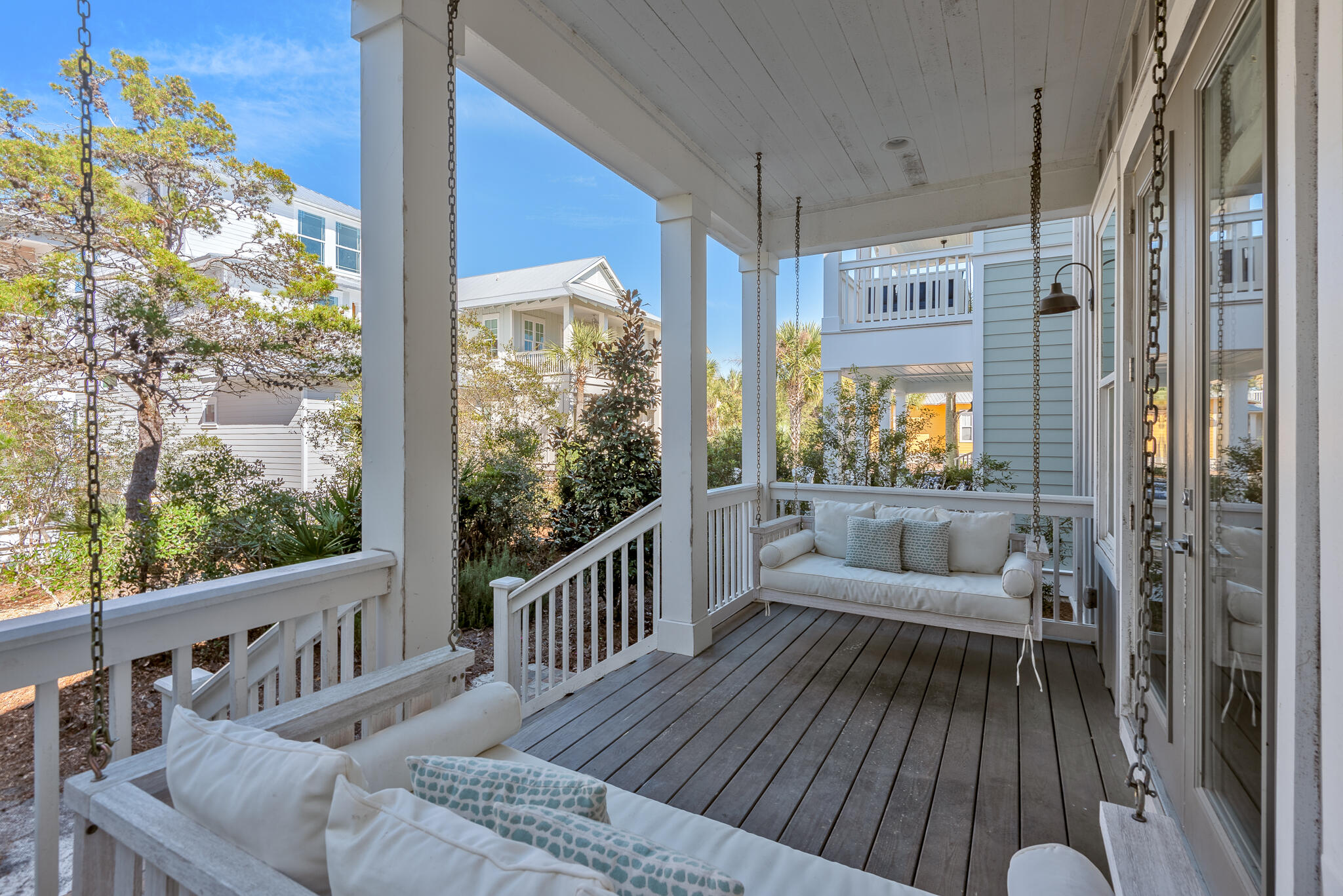 110 Surfer Lane Inlet Beach, FL 32461 - Photo 46 of 55 a balcony with wooden floor