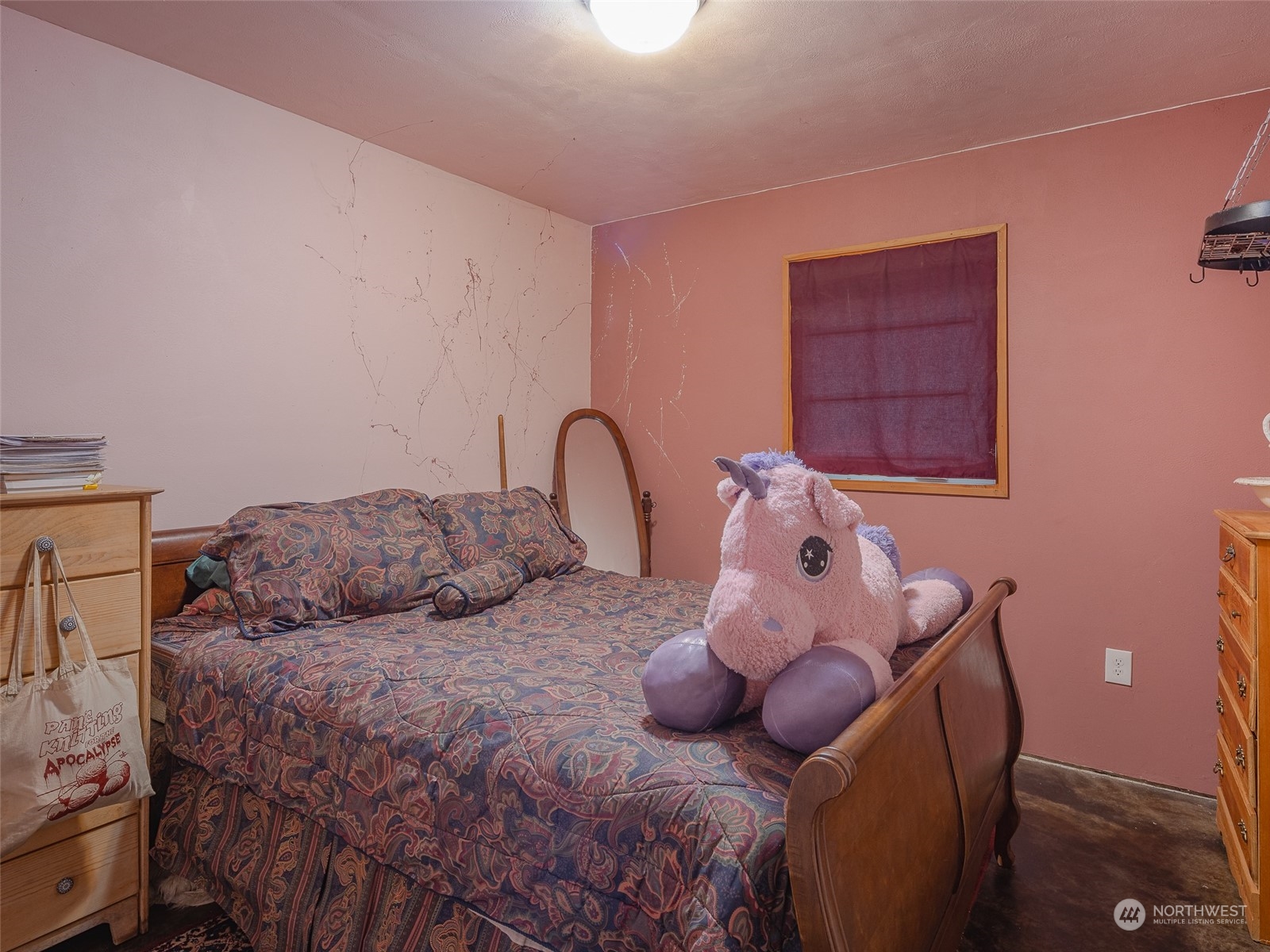 1395 Little Quil Road Quilcene, WA 98376 - Photo 20 of 39 a bedroom with a bed and a window