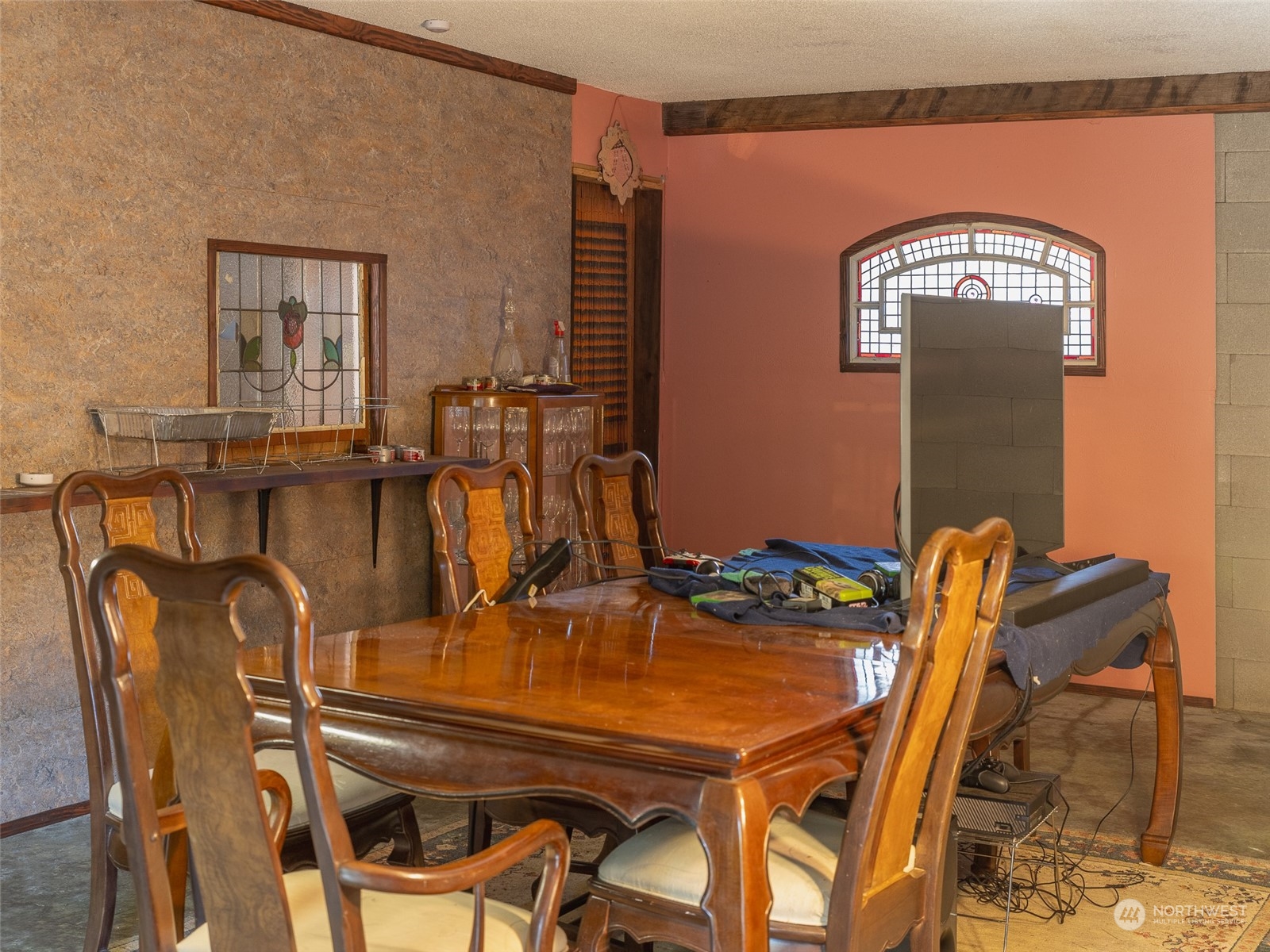 1395 Little Quil Road Quilcene, WA 98376 - Photo 24 of 39 a dining room with furniture and window