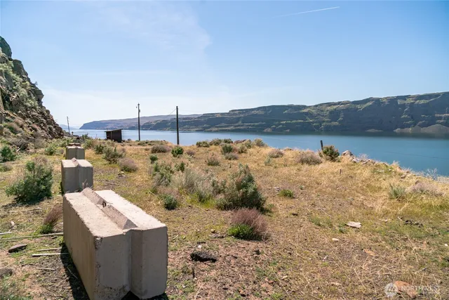 a view of a lake from a mountain