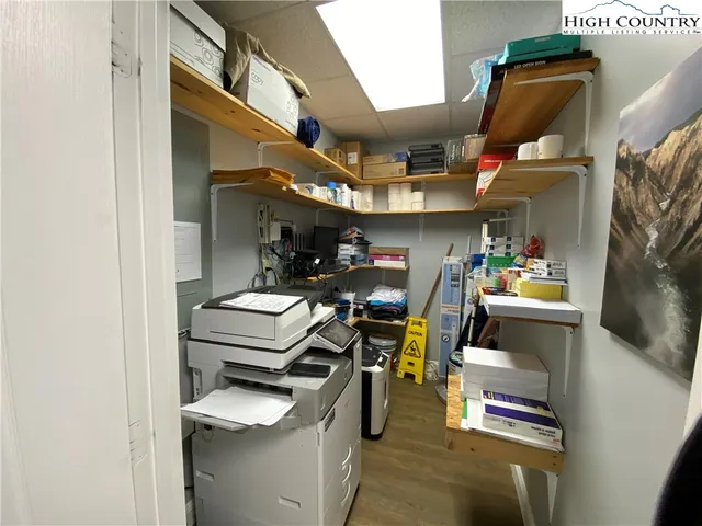 a room with storage and utility