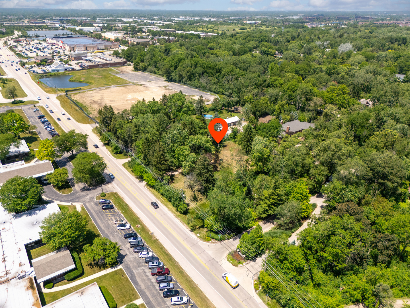3680 Deerfield Road Riverwoods, IL 60015 - Photo 16 of 16 an aerial view of residential houses with outdoor space and trees